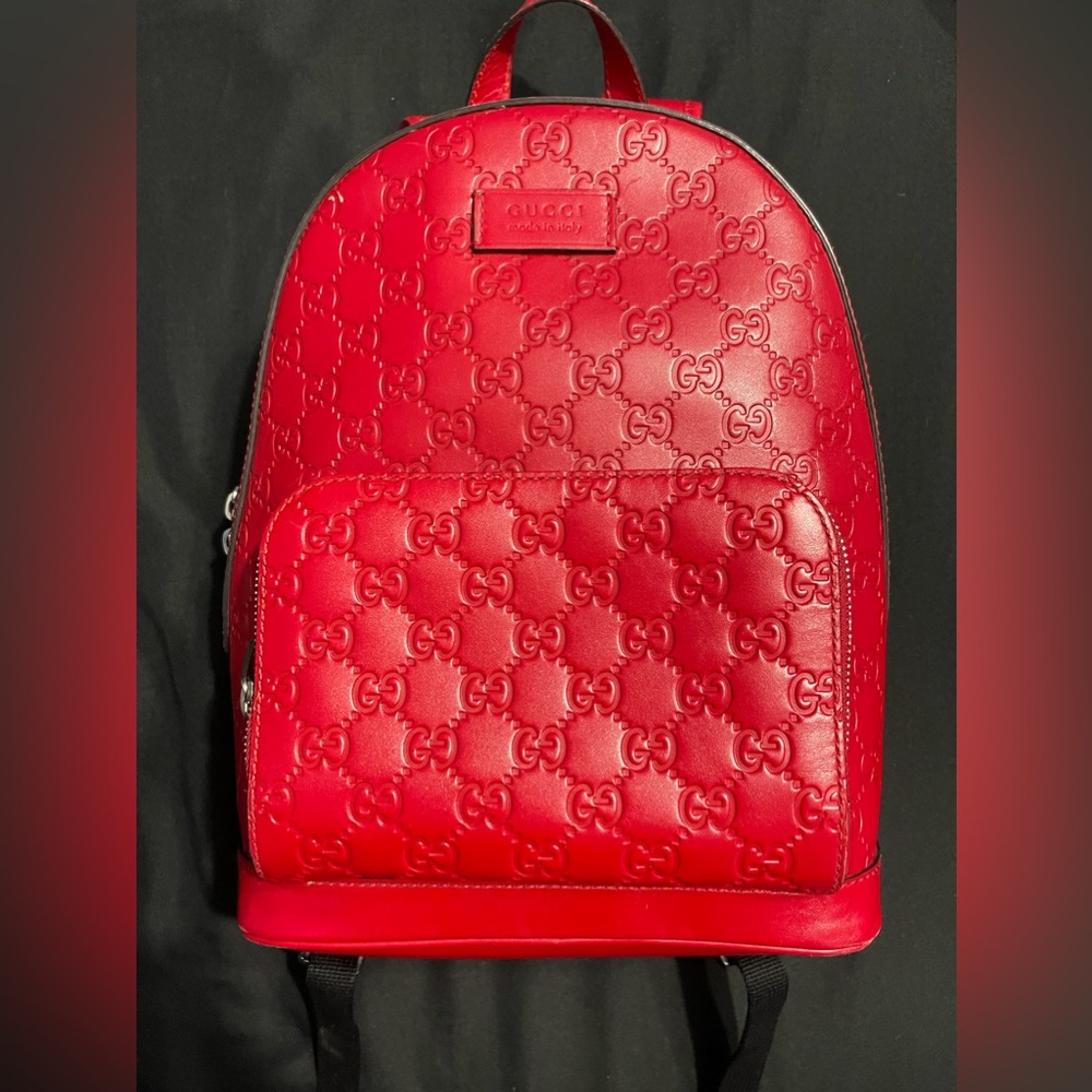 Gucci Hibiscus Guccissima Small Signature Day Backpack